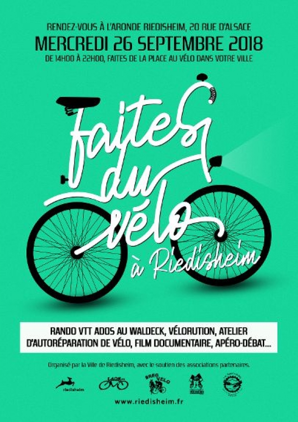 Programme &quot;Fête du Vélo &quot; 26 septembre 2018 à Riedisheim