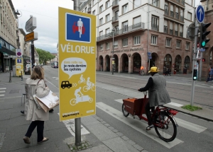 Strasbourg inaugure sa premi&egrave;re v&eacute;lorue