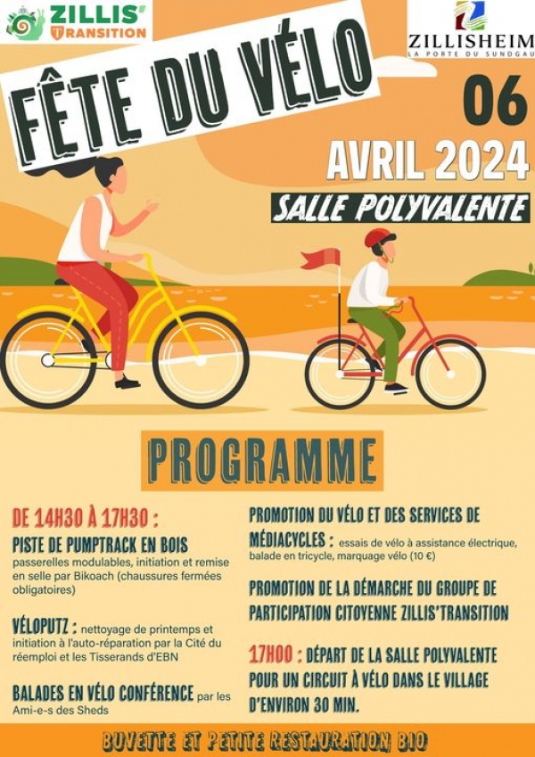 Fête du vélo -Zillis&#039;Transition - 6 avril à Zillisheim