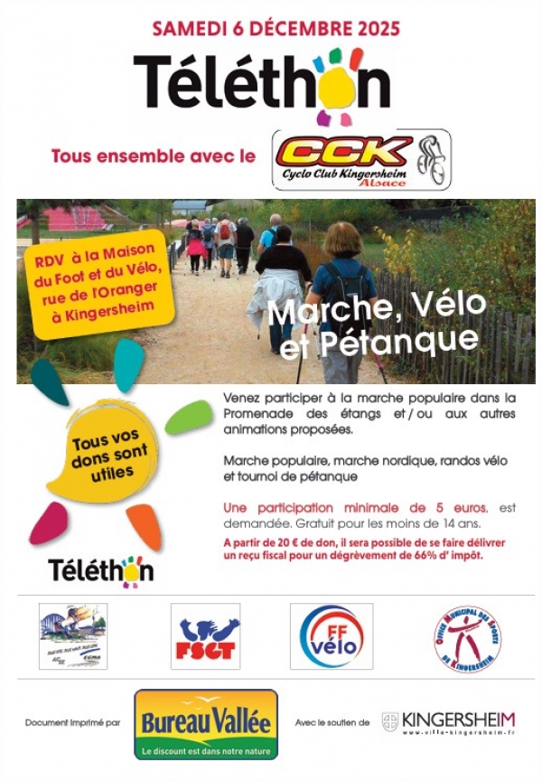 Téléthon organisé par le CKK à Kingersheim