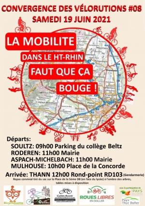Il faut que &ccedil;&agrave; bouge ! "Convergence des V&eacute;lorutions Haut-Rhin" Soultz- Roderen-Vieux-Thann-Aspach Michelbach-Mulhouse
