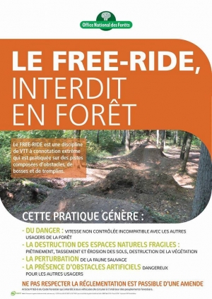 Freeride VTT interdit en for&ecirc;t