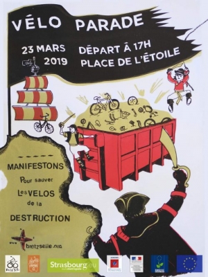 V&eacute;loparade 23 mars &agrave; Strasbourg