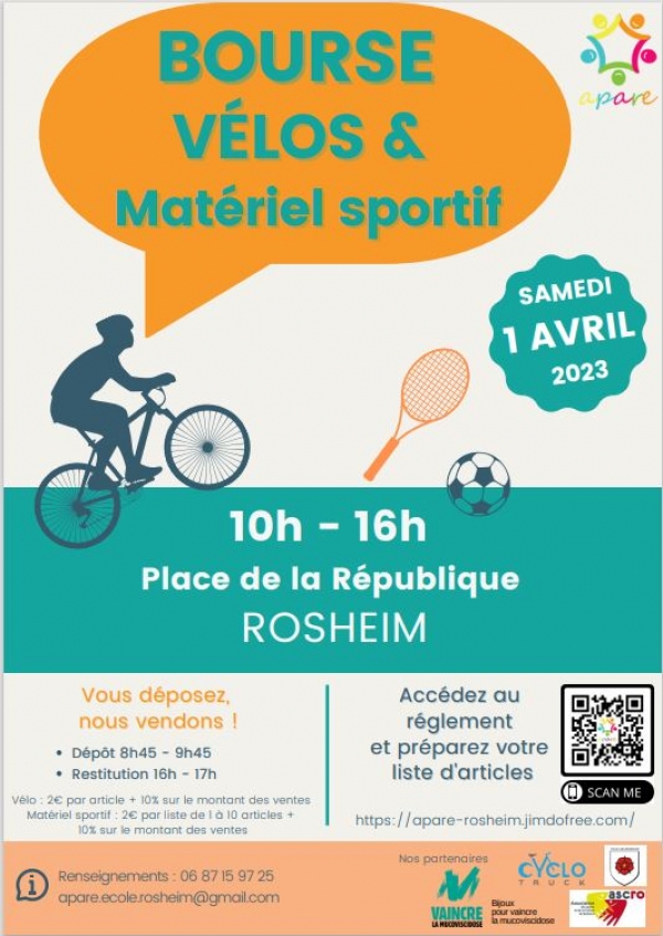 Bourse vélos et matériel de sport à Rosheim