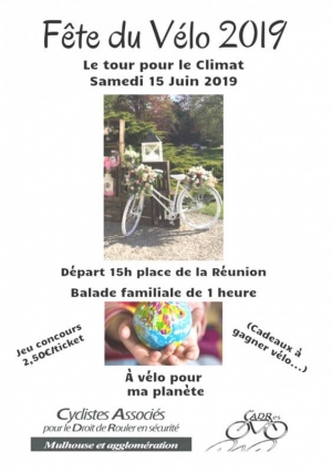 F&ecirc;te du v&eacute;lo - La v&eacute;lorution Urgence Climatique &amp; Urgence Cyclable samedi 15 juin &agrave; Mulhouse