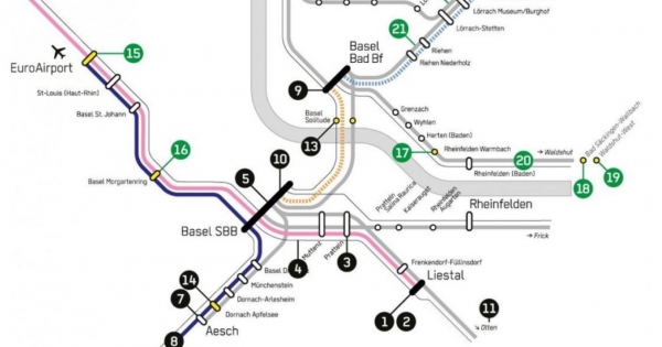 Le RER trinational Bâle (CH) - Mulhouse (FR) - Lörrach (DE) est à la croisée des chemins