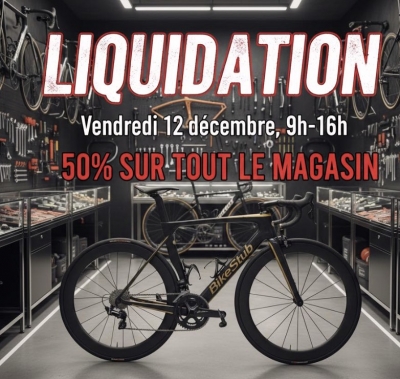 Liquidation : Vente v&eacute;los et accessoires