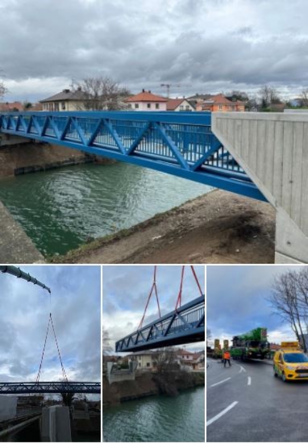 Une nouvelle passerelle piétons vélos à Riedisheim