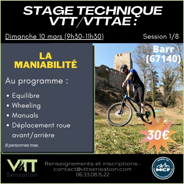 Apprendre et progresser avec VTT Sensation