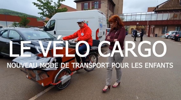 Périscolaire de Guebwiller - Trois vélos cargos pour le transport des enfants