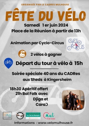 F&ecirc;te du v&eacute;lo &agrave; l'occasion des 40 ans du CADRes Mulhouse