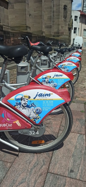 Les V&eacute;locit&eacute; de Mulhouse aux couleurs du "Festival Jaim"