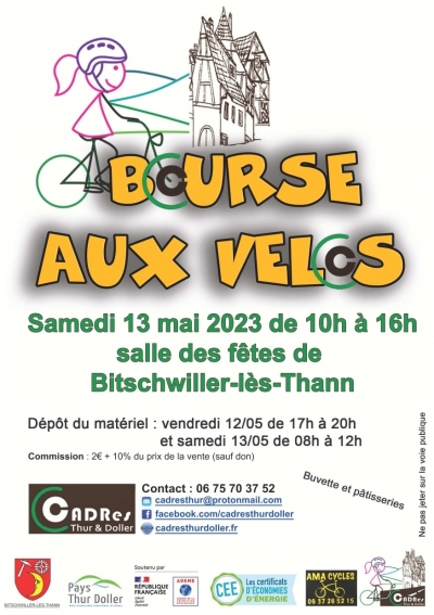 Bourse aux vélos du Cadres Thur &amp; Doller -  samedi 13 mai