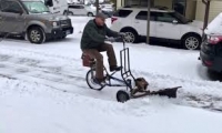 Le coin des bricoleurs ...un chasse-neige à propulsion humaine