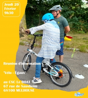 Pr&eacute;sentation du cycle de formation adultes "V&eacute;lo - &Eacute;gaux" &agrave; Mulhouse