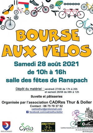 Agenda des sorties - Bourse v&eacute;los samedi 28 ao&ucirc;t