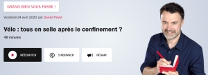 Tous en selle apr&egrave;s le confinement - France Inter - Grand Bien Vous Fasse